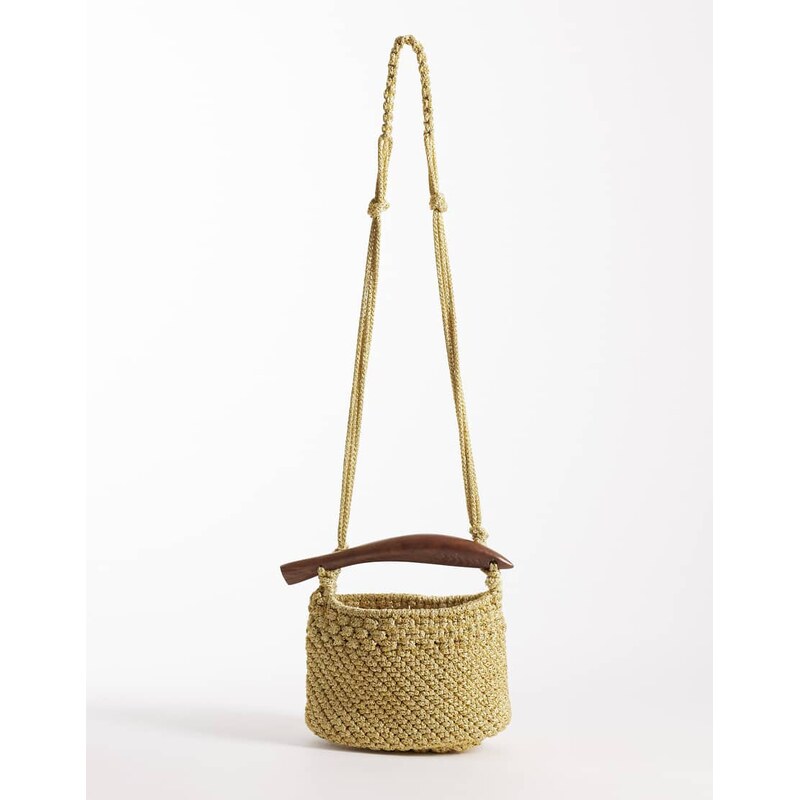 Accessorize fish handle crossbody bag in gold 115029939
