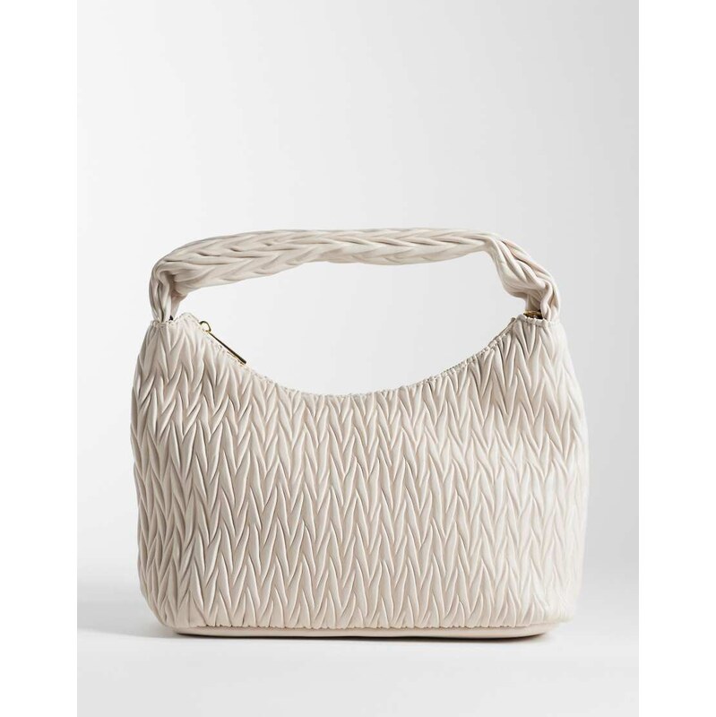 Accessorize medium quilt handheld shoulder bag in cream-White 115029941