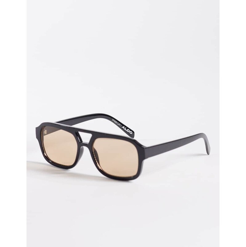 ALDO afohal aviator sunglasses with brown lenses in black 115030001