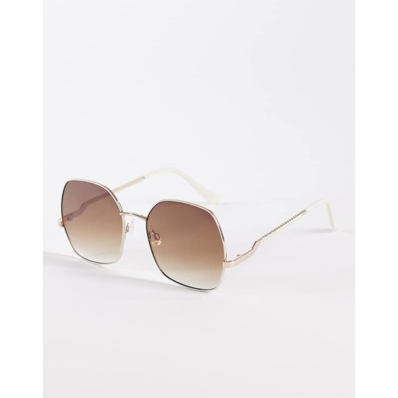 ALDO raquelle oversized metal frame sunglasses with brown lenses