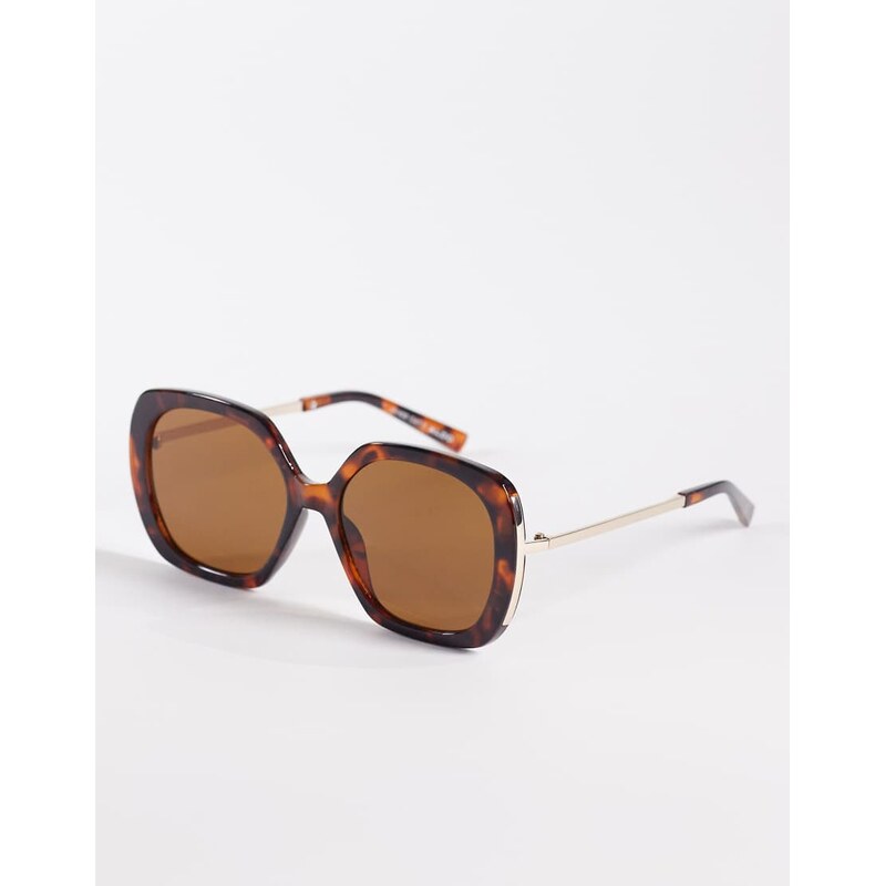 ALDO mickaela oversized oval sunglasses in tort brown 115030006
