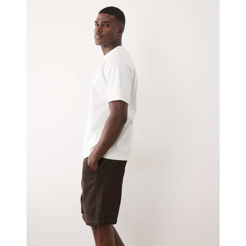 ASOS DESIGN corduroy jort in brown