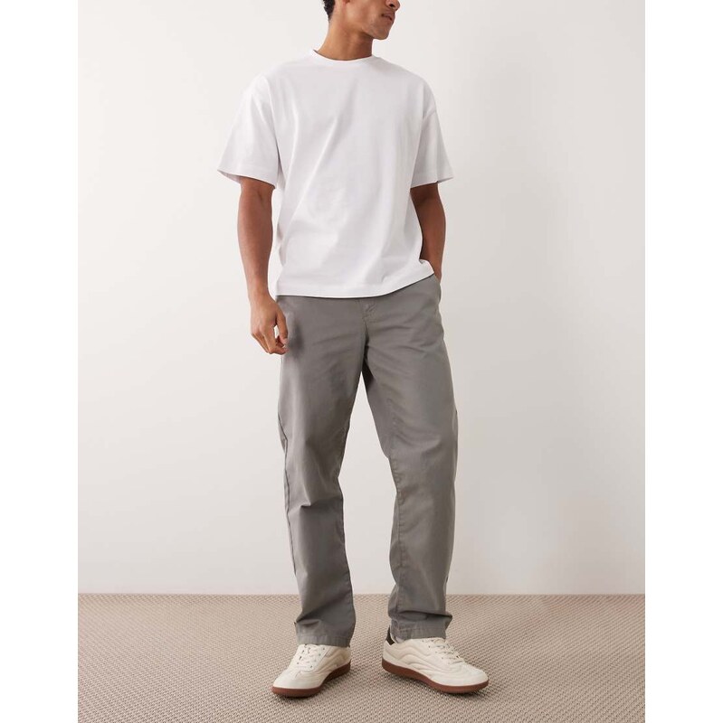 ASOS DESIGN straight chino in grey