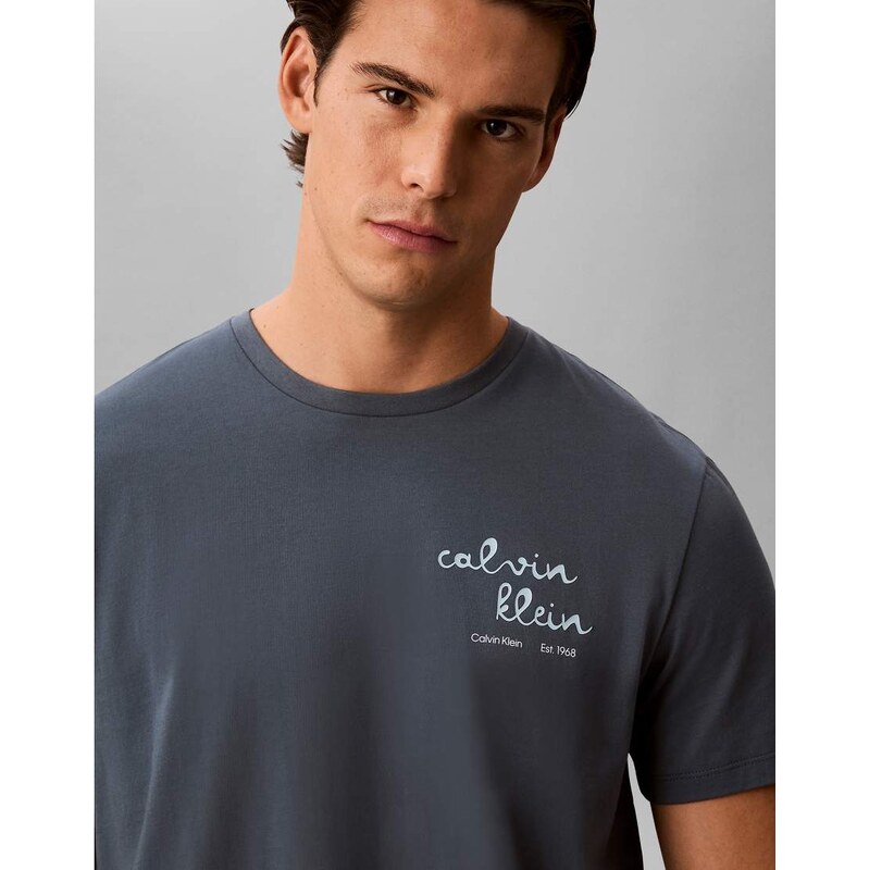 Calvin Klein Jeans chest logo t-shirt in grey