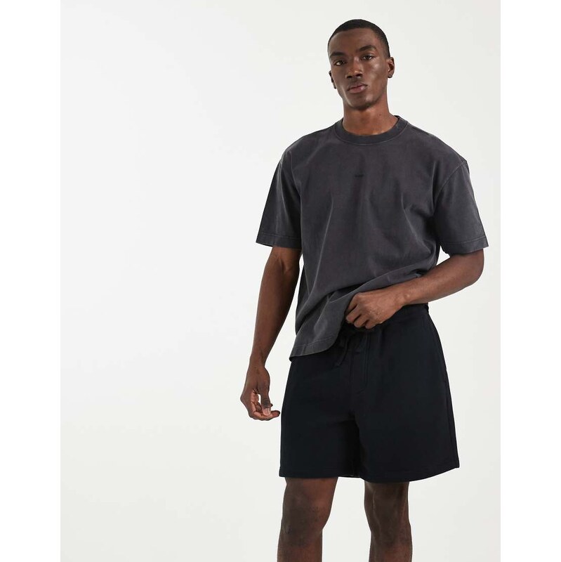 Hollister logo jersey shorts in black