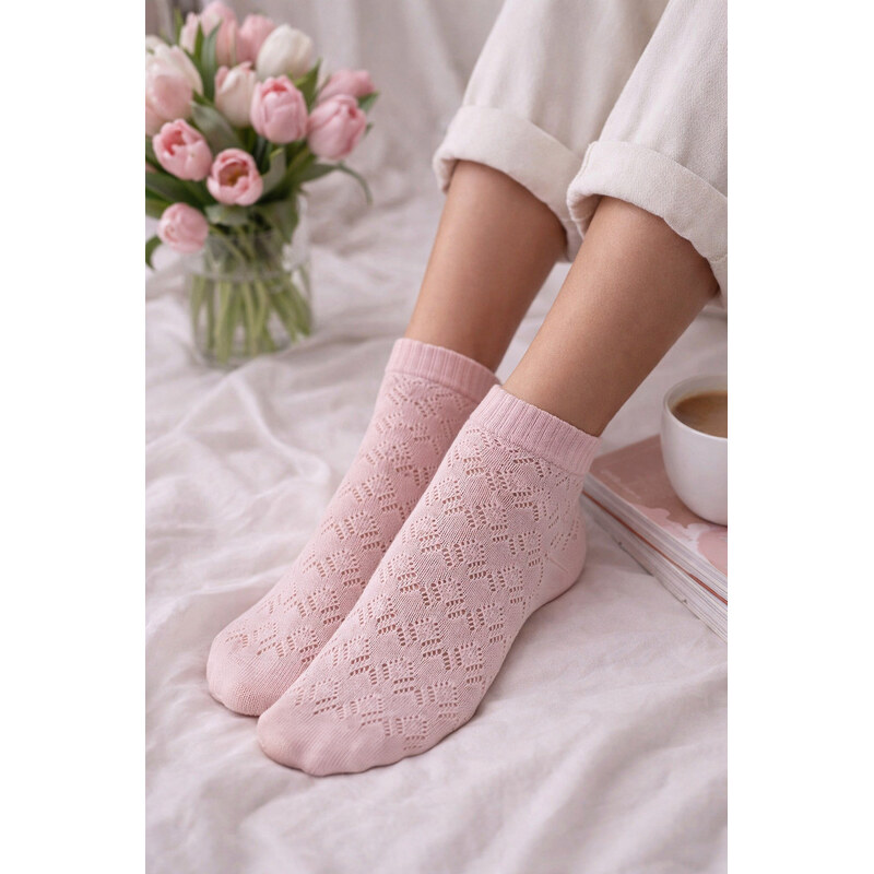 Knittex Dívčí prolamované ponožky Anela DR2611 115013461