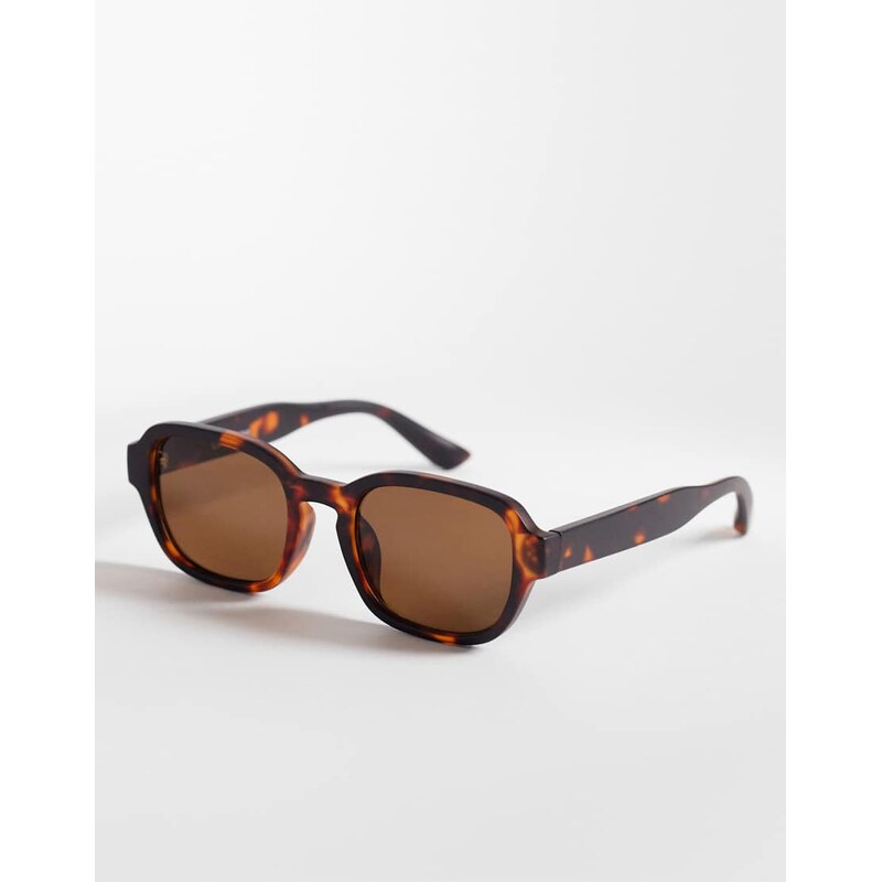 Reclaimed Vintage unisex rounded square sunglasses with brown