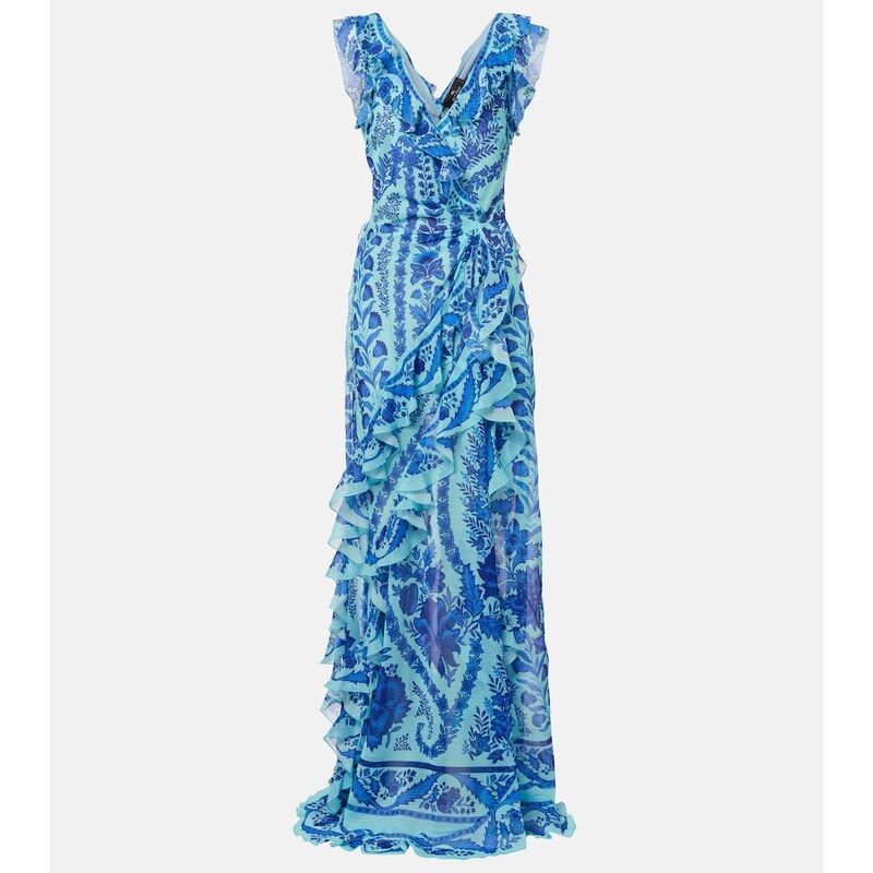 Etro Floral ruffled gown