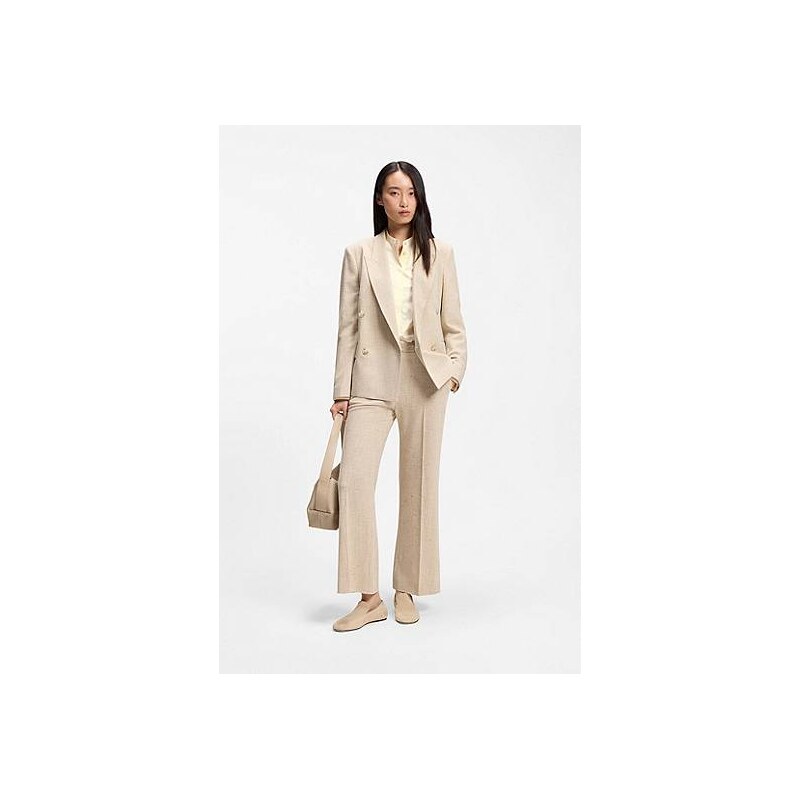 BOSS Regular-fit blouse in cotton poplin with concealed placket 115031240
