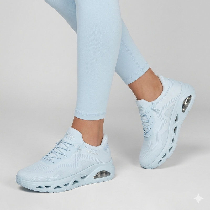 Skechers uno glide-step - air gliders slip-ins LIGHT BLUE