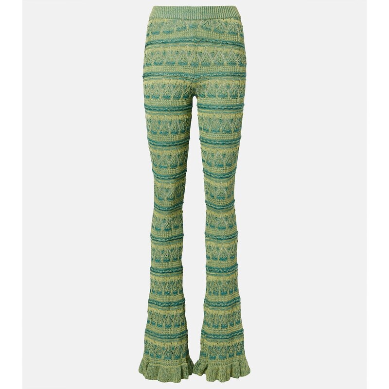 Etro Crochet cotton flared pants