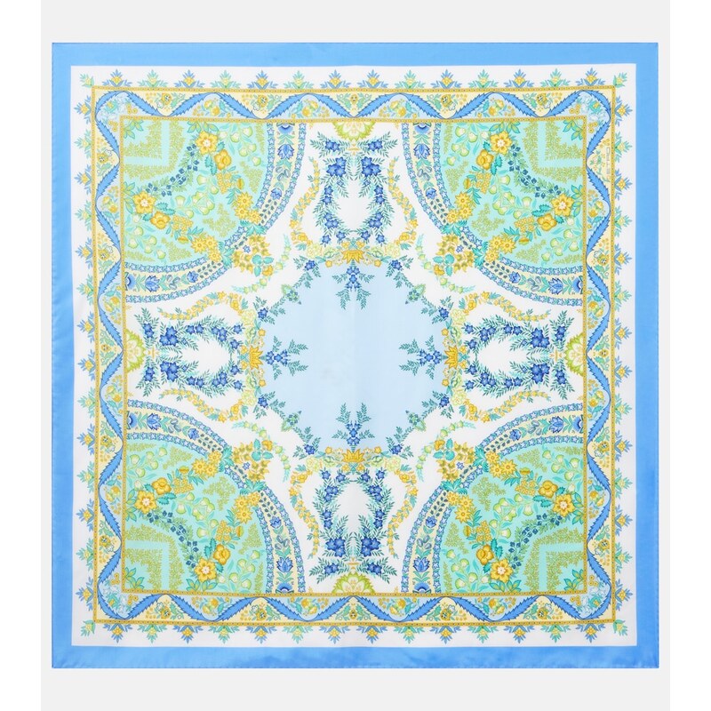 Etro Floral silk twill scarf