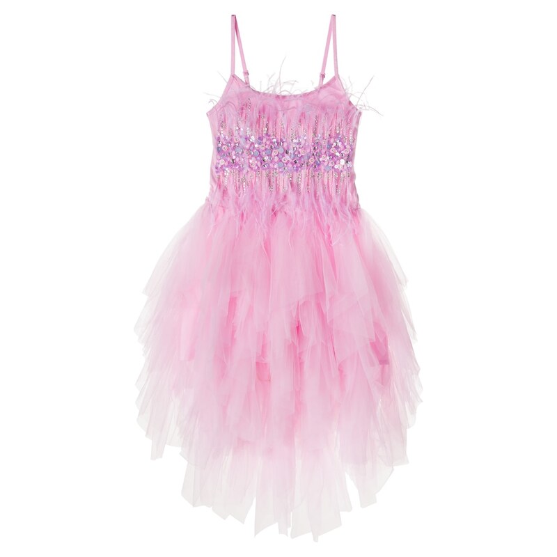 Tutu Du Monde Glitz feather-trimmed tulle dress