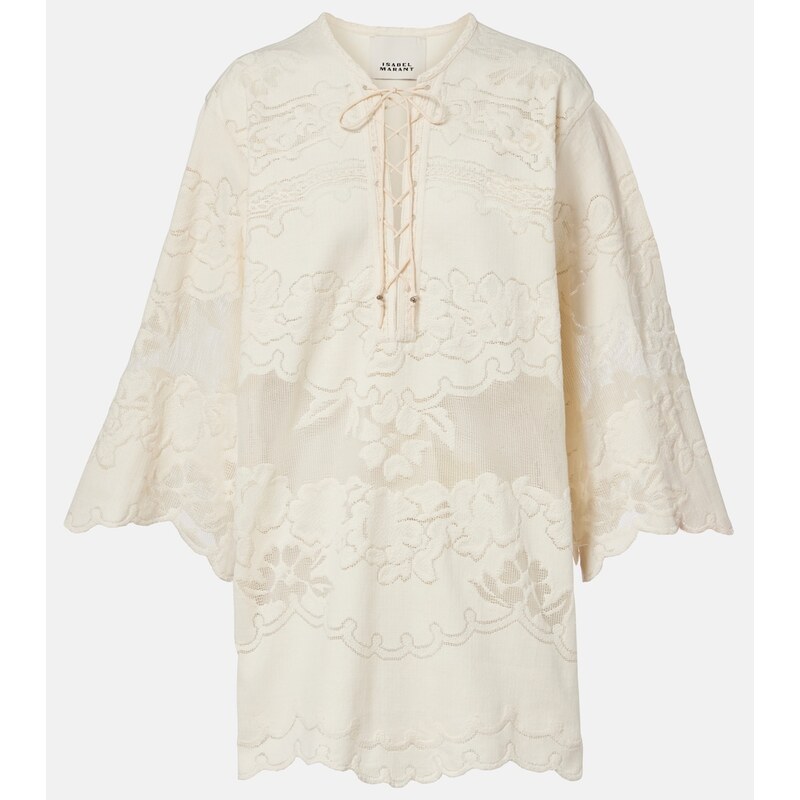 Isabel Marant Solara embroidered cotton-blend minidress