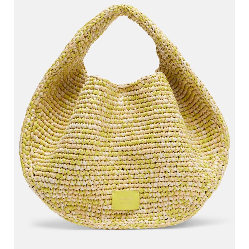 Khaite Olivia Medium raffia top-handle bag