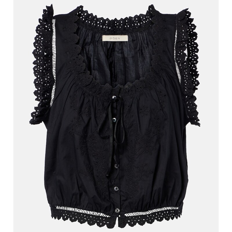 Dôen Traveler embroidered cotton top