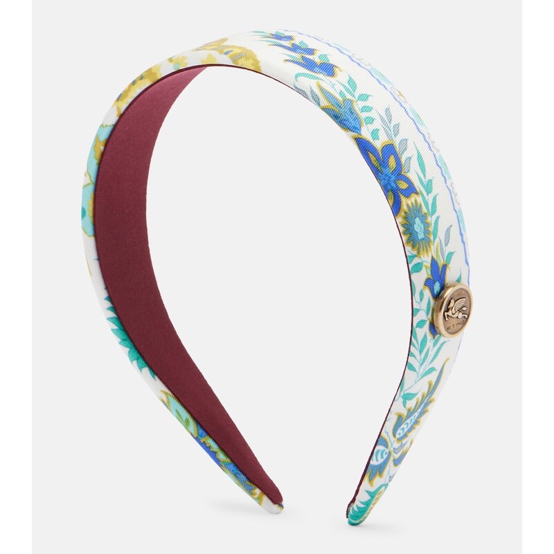 Etro Pegaso floral silk headband