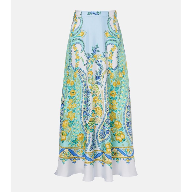 Etro Floral silk maxi skirt