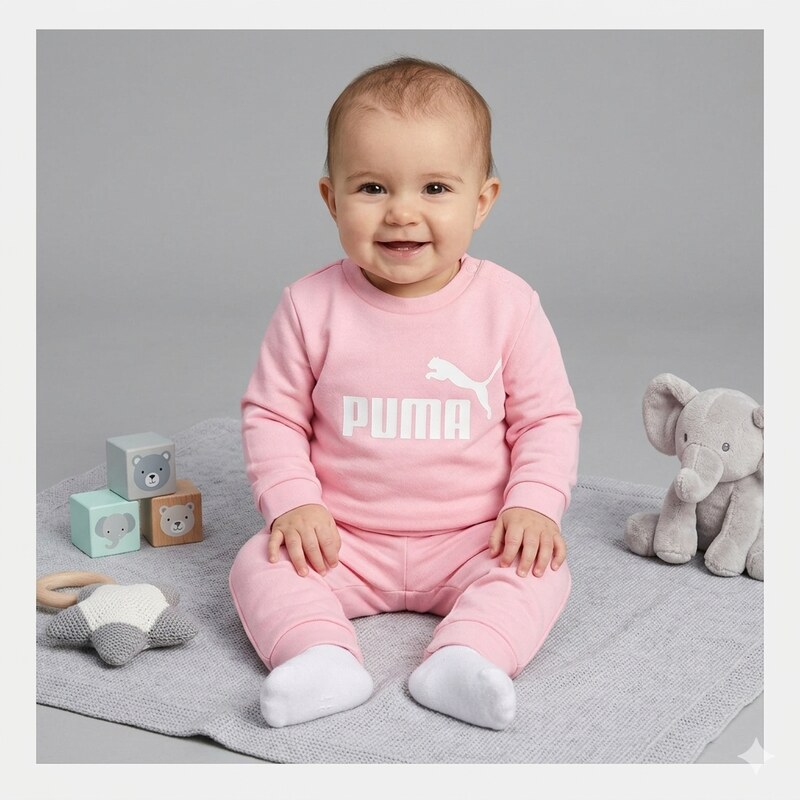 PUMA MINICATS ESS Crew Set FL INF pink