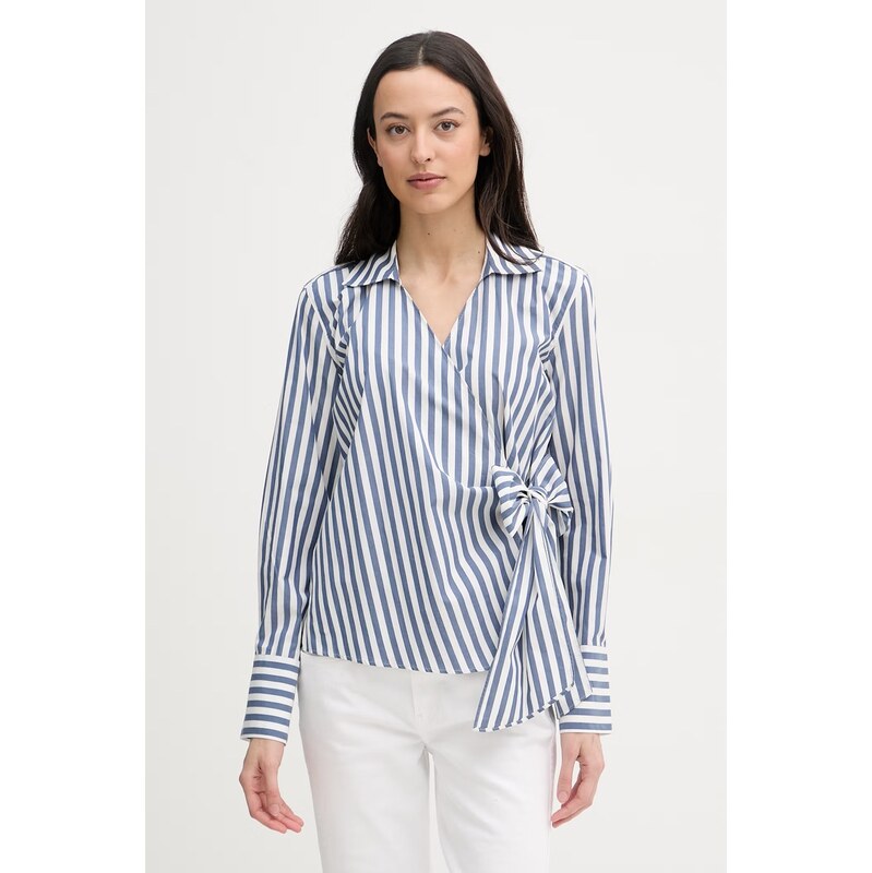 Tommy Hilfiger zavinovací halenka dámská bavlněná 115050077