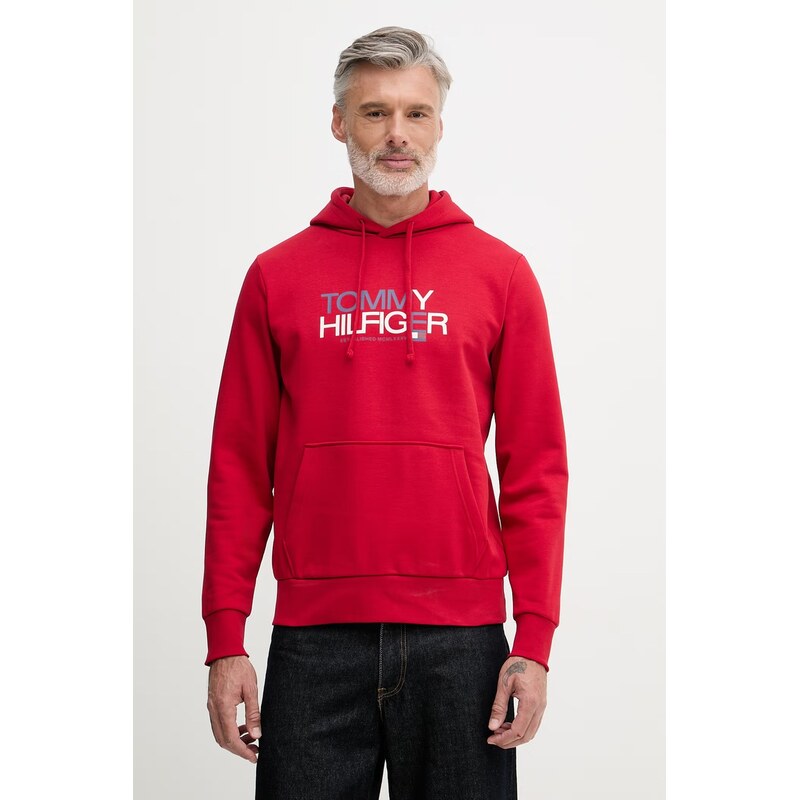 Tommy Hilfiger mikina s kapucí pánská s bavlnou