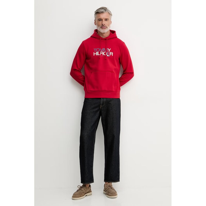 Tommy Hilfiger mikina s kapucí pánská s bavlnou