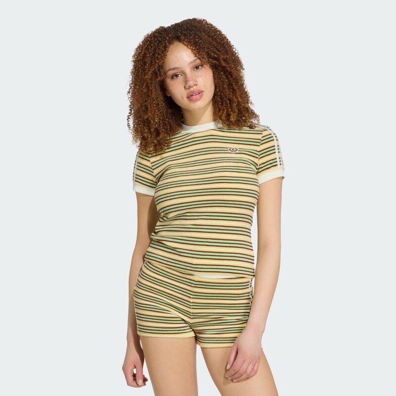 PŘILÉHAVÉ PRUHOVANÉ TRIČKO ADIDAS ORIGINALS SUMMER GLOW