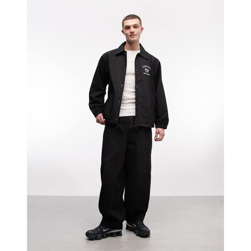 Carhartt WIP eightynine logo coach jacket in black