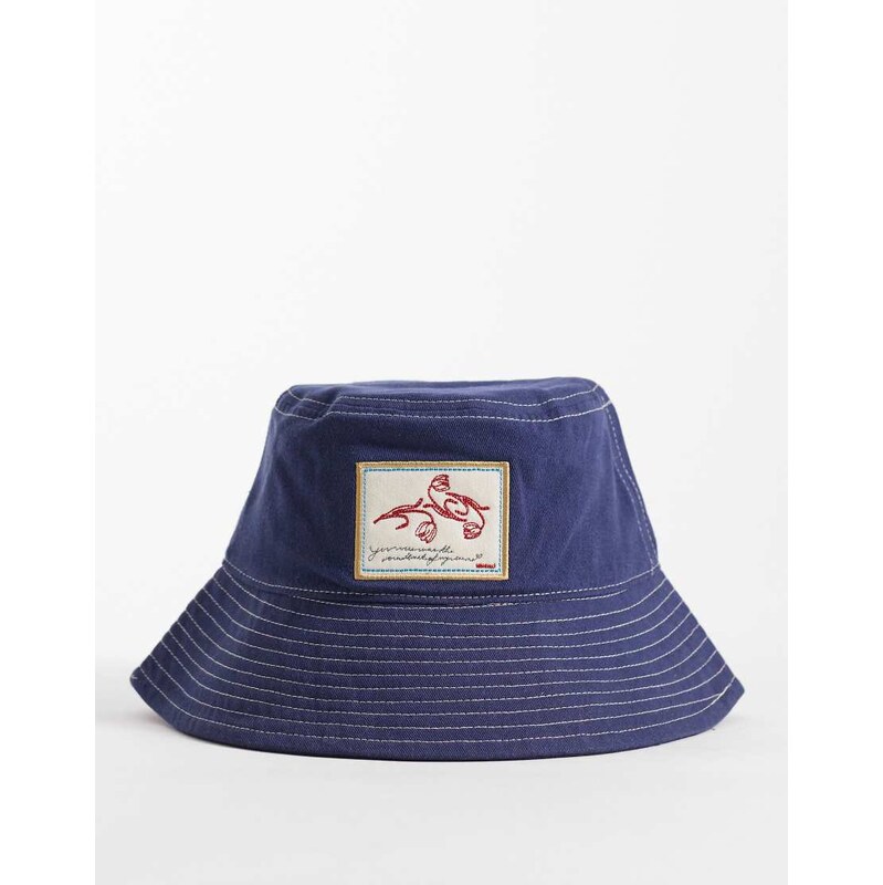 Becksondergaard canvas cotton bucket hat in navy blue 115155855