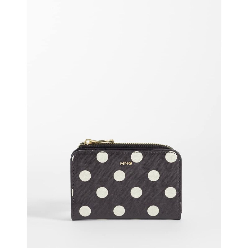 Mango polka dot wallet in brown 115071104