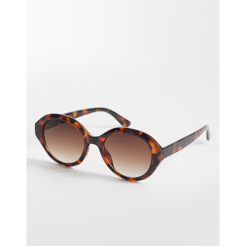 Mango retro round frame sunglasses in tortoise shell-Brown 115059330