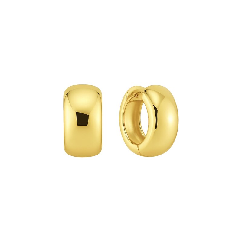 Atreya Stříbrná pozlacená kruhová náušnice Chunky bold hoop 115035175