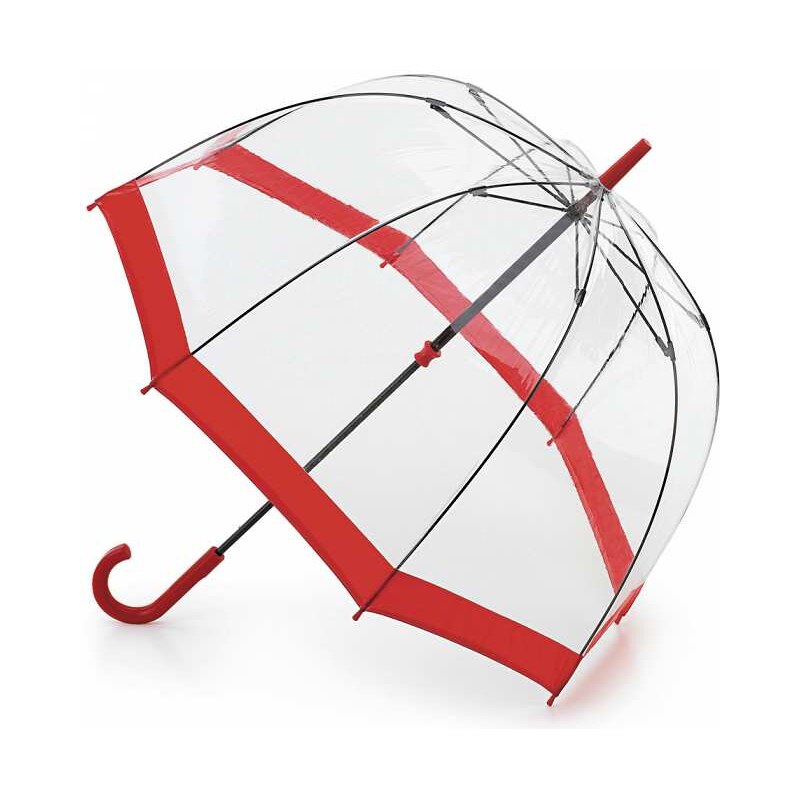 Fulton dámský průhledný deštník Birdcage 1 RED L041