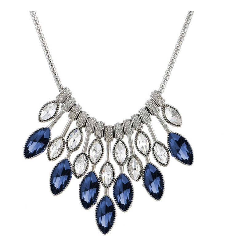 Lodestar Elegantní choker náhrdelník Night Drops Modrý 115023567
