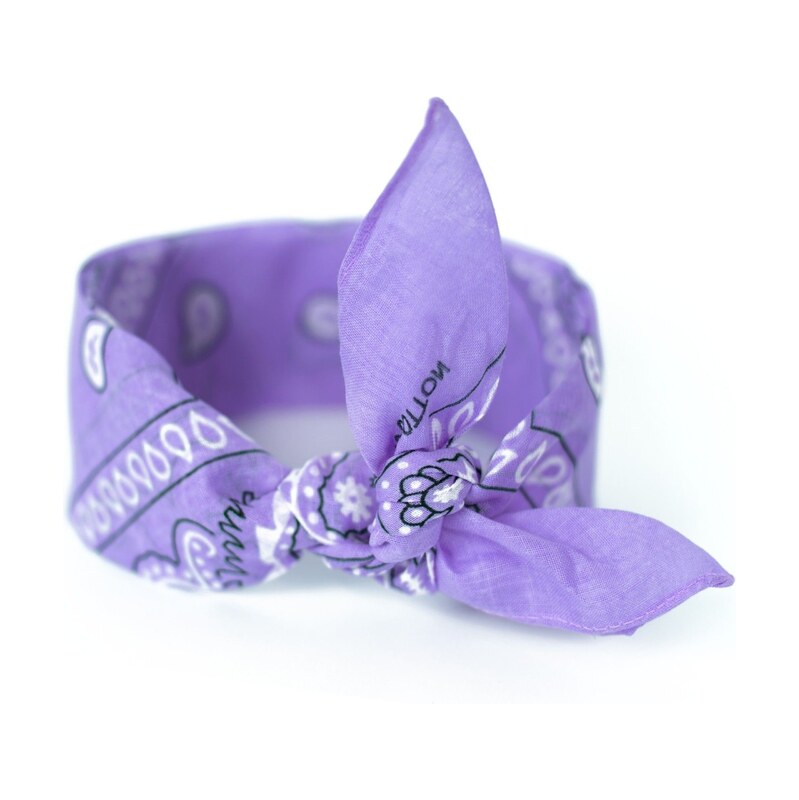 Artofpolo Bavlněný šátek Bandana 55 cm x 55 cm Levandulový 115023659