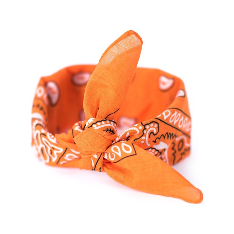 Artofpolo Bavlněný šátek Bandana 55 cm x 55 cm Mandarinkový 115023663
