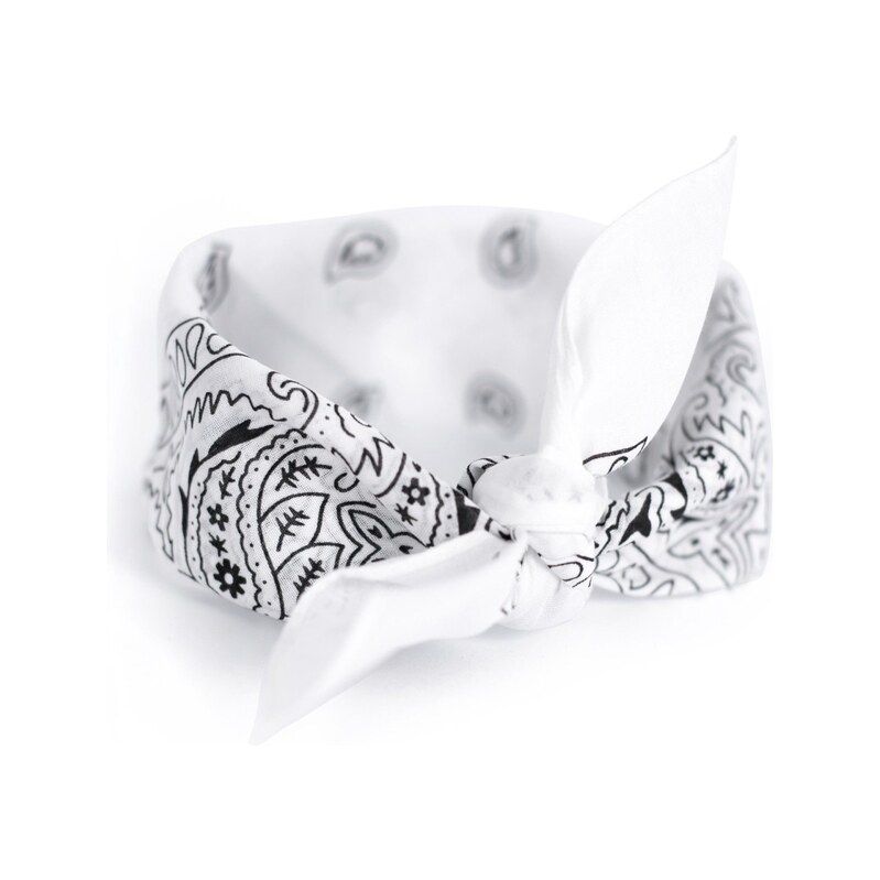 Artofpolo Bavlněný šátek Bandana 55 cm x 55 cm Bílý 115023665