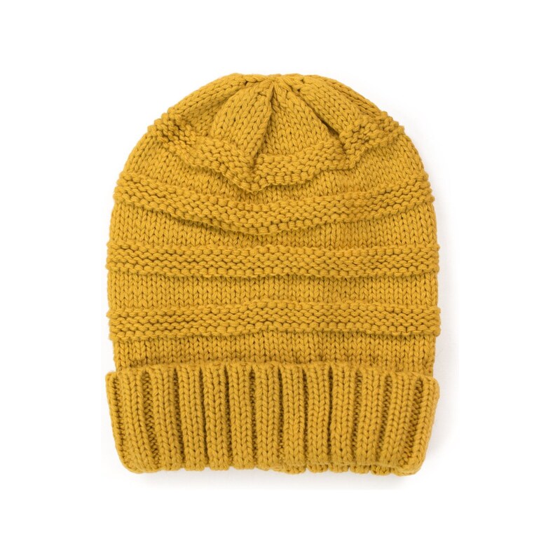 Artofpolo Beanie pletená čepice Smurf Hořčicová 115023935