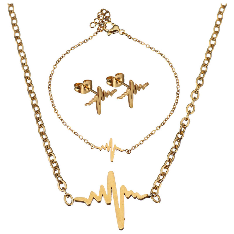 Impress Jewelry Souprava šperků z chirurgické oceli Still Alive Zlatý 115023987