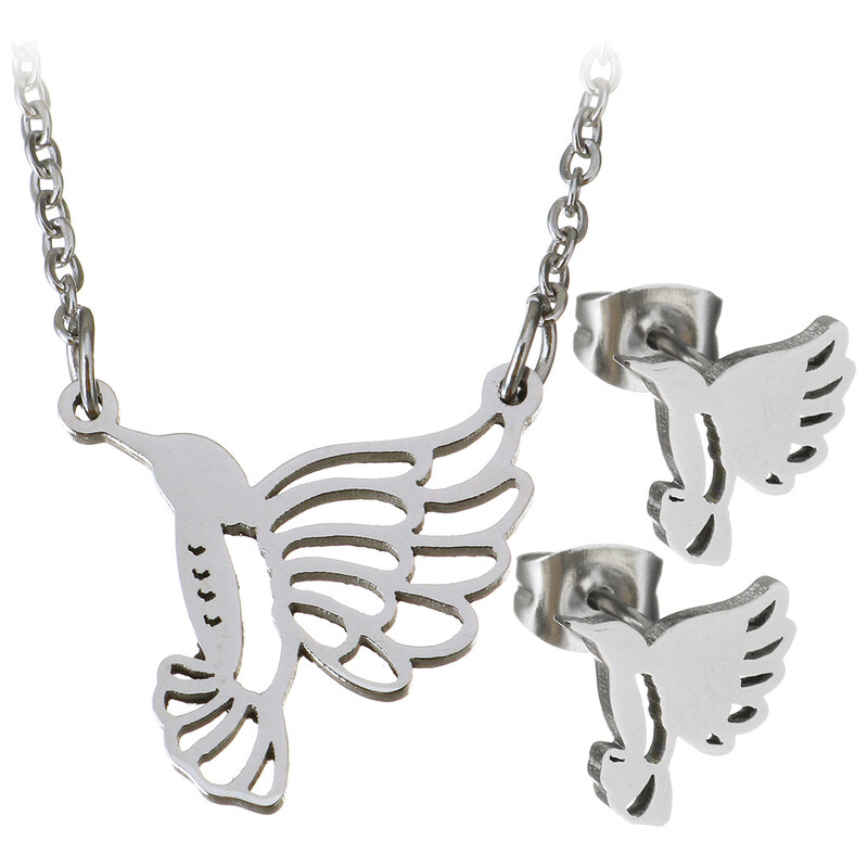Impress Jewelry Souprava šperků z chirurgické oceli Kolibřík 115023988