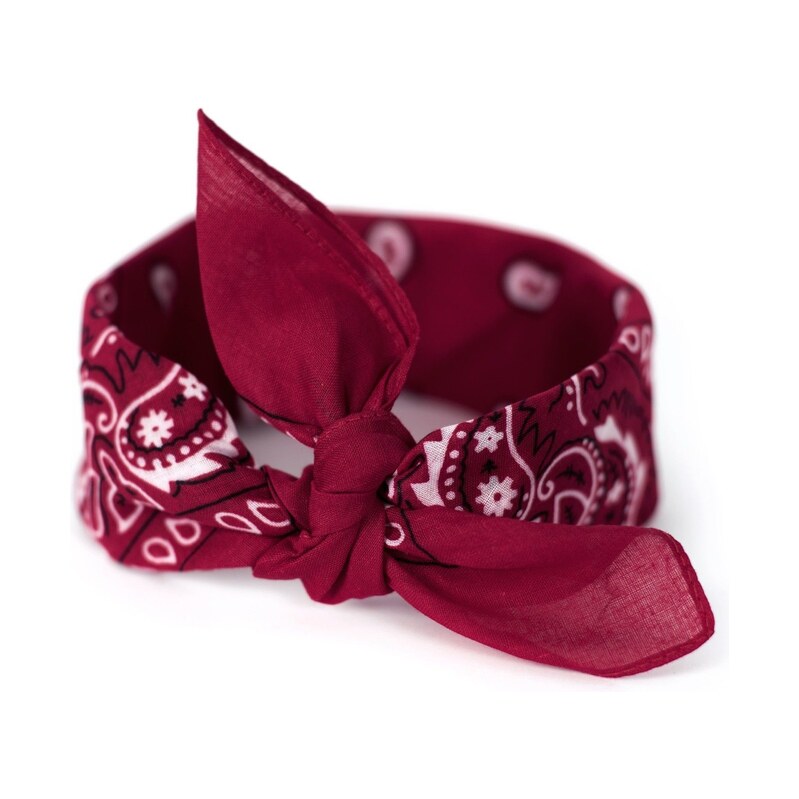 Artofpolo Bavlněný šátek Bandana 55 cm x 55 cm Bordový 115024005