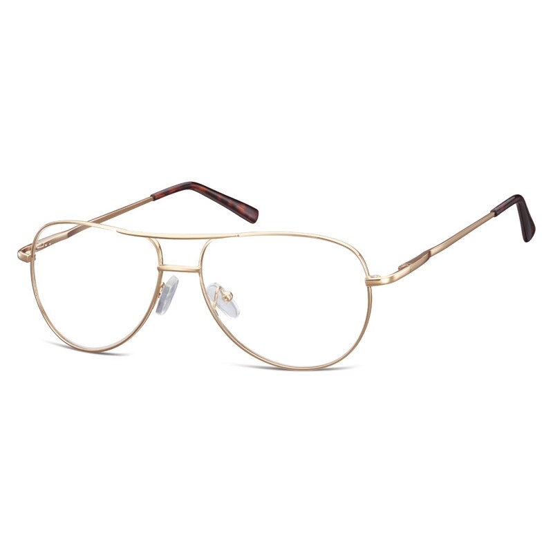 Montana Nedioptrické brýle Retro Aviator číré- Zlaté 115024123