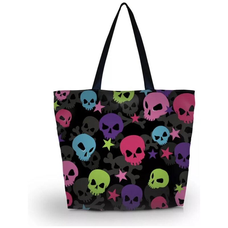 Huado nákupní a plážová taška - Happy Skulls 115024159