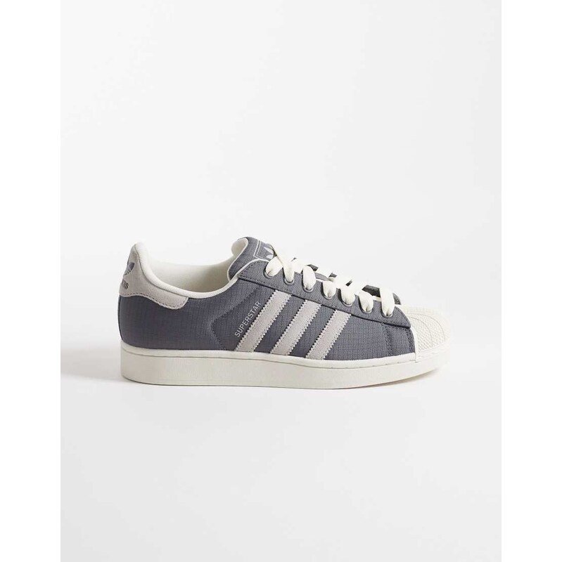 adidas Originals Superstar II trainers in grey and white