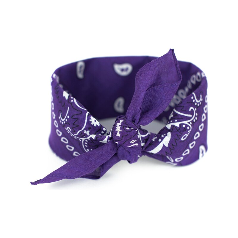 Artofpolo Bavlněný šátek Bandana 55 cm x 55 cm Fialový 115024621