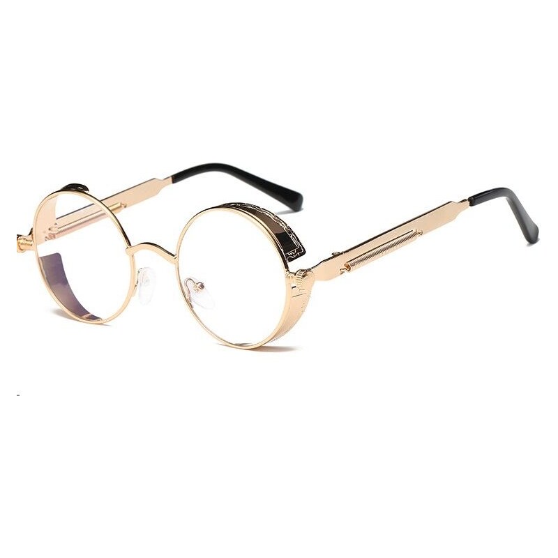 Lifestyle Retro kulaté Nedioptrické brýle Steampunk Zlaté 115024642