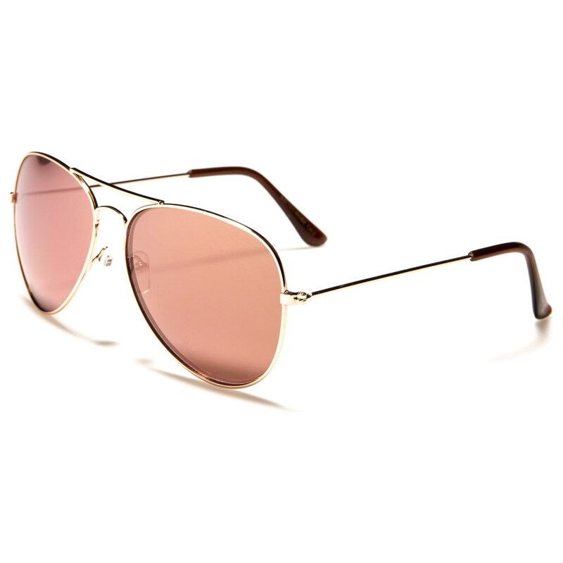 AIR FORCE Dámské Zlaté sluneční brýle Aviator Růžové 115024971