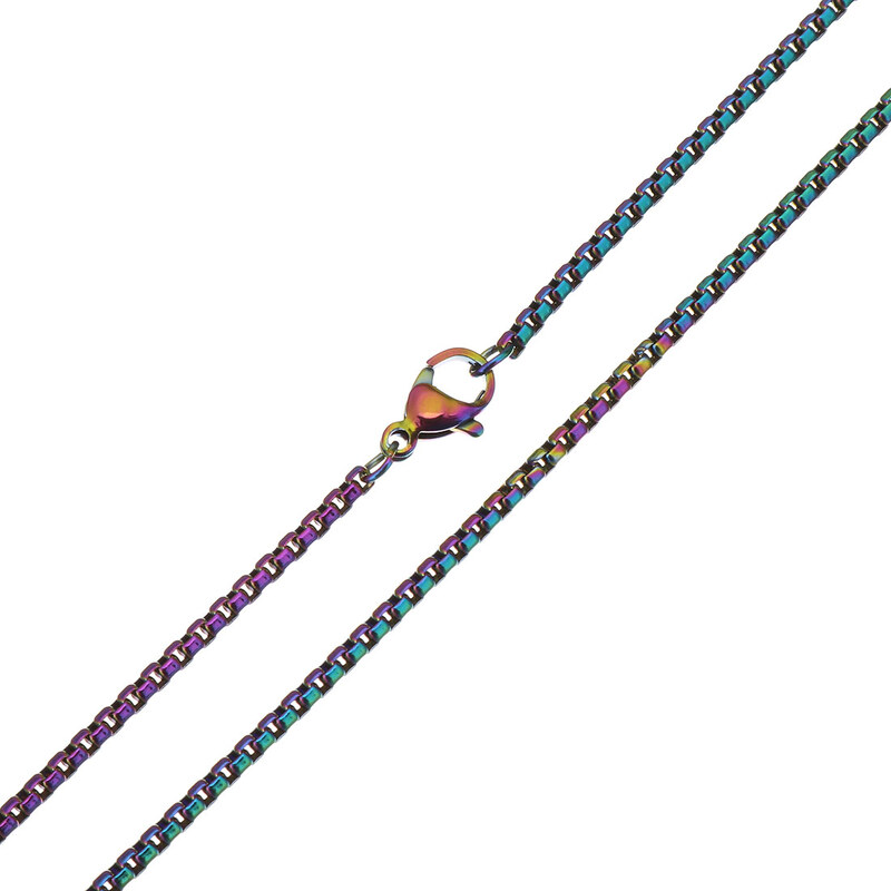 Impress Jewelry Řetízek z chirurgické oceli Wheels Rainbow- 2 mm / 58 115025111