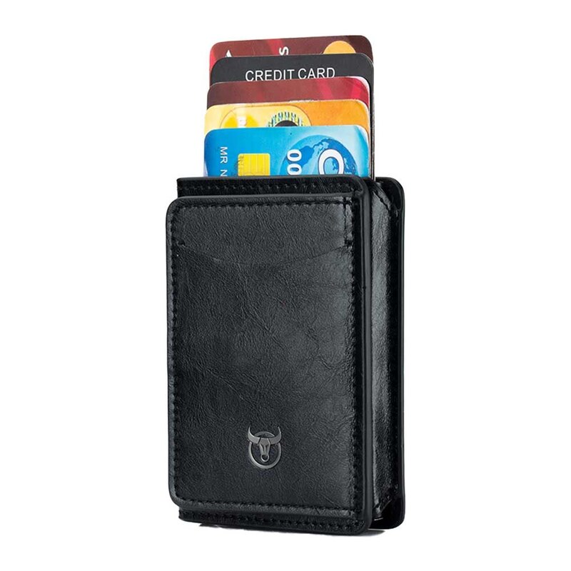 BULLCAPTAIN kožená hliníková dokladovka RFID Černá 115025806