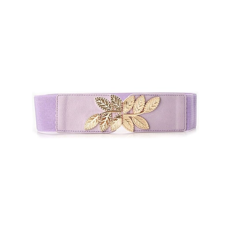 Lifestyle Dámský elastický pásek s zlatou přezkou Elisa Violet 115025892